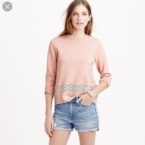 JCrew Lace Hem Sweater, size S